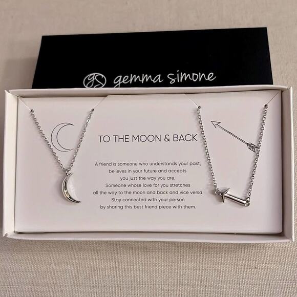 Gemma Simone to the moon and back set of necklaces NIB - Picture 1 of 5